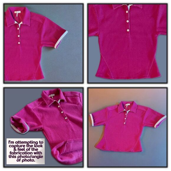 Rag & Bone Pink Polo Tee - Picture 10 of 16